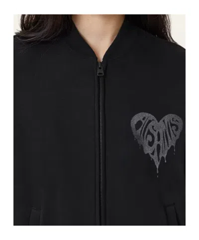 Allsaints Organic Cotton Poster Belle Bomber Jacket In Black