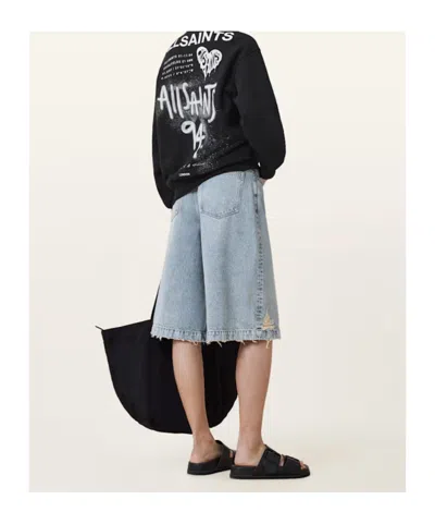 Allsaints Organic Cotton Poster Belle Bomber Jacket In Black