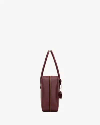 Saint Laurent Sac De Jour Bauletto Bag In Box  In Burgundy