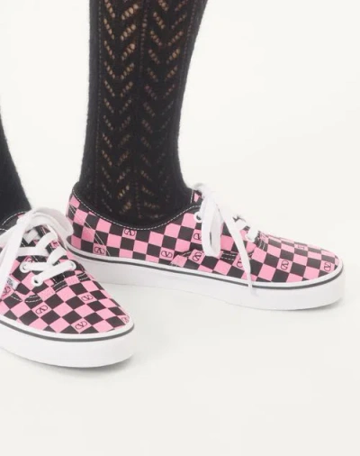 Valentino Garavani And Vans Low-top Trainer In Fabric With Vlogo Checkerboard Print In Multi
