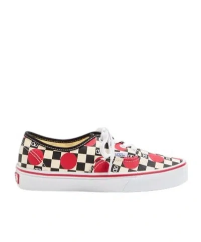 Valentino Garavani And Vans Low-top Trainer In Fabric With Vlogo Checkerboard Print And Polka Dot De In White