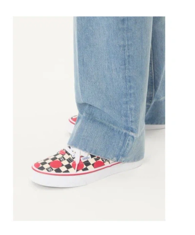 Valentino Garavani And Vans Low-top Trainer In Fabric With Vlogo Checkerboard Print And Polka Dot De In White