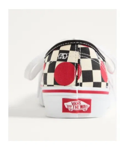 Valentino Garavani And Vans Low-top Trainer In Fabric With Vlogo Checkerboard Print And Polka Dot De In White