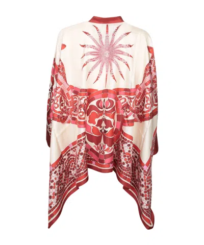 La Doublej Silk Twill Shirt With Hand-applied Cobra Motif In Multi