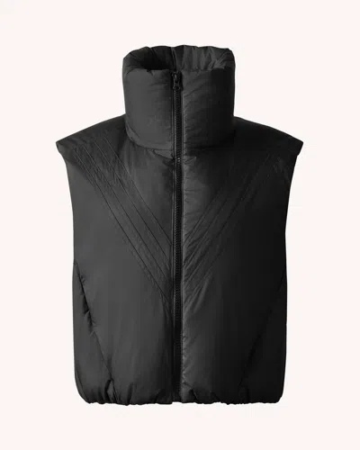 Perfect Moment Chevron Funnel-neck Gilet In Black