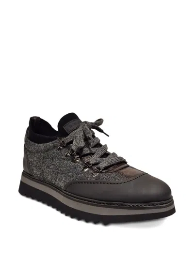 Barrett Panelled Platform Sneakers In Gray