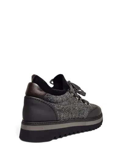 Barrett Panelled Platform Sneakers In Gray