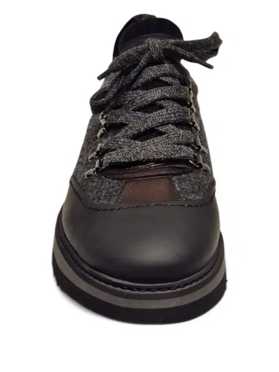 Barrett Panelled Platform Sneakers In Gray