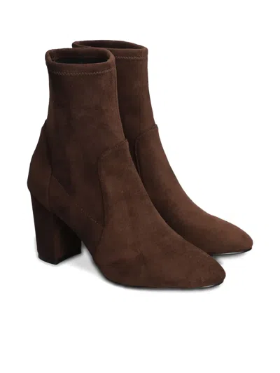Bibi Lou High Heels Ankle Boots In Brown