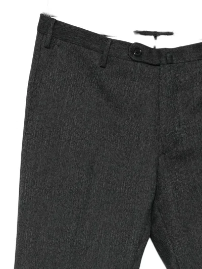 Incotex Herringbone Trousers In Black
