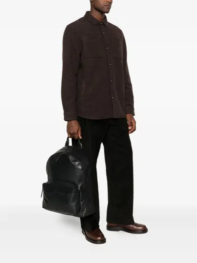 Officine Creative Oc Pack Leather Backpack In Black