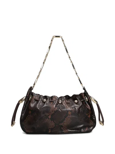 Zimmermann Halcyon Shoulder Bag In Brown Leather In Brown