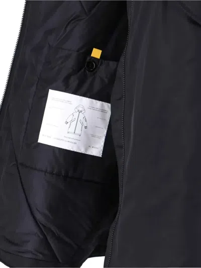 Aspesi Hooded Jacket With Arm Pocket And Drawstring In Black