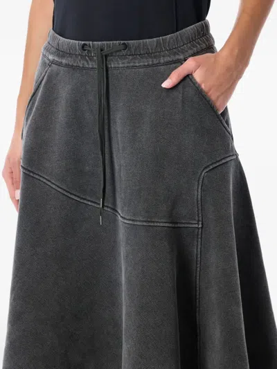 Our Legacy Midi Skirt With Drawstring And Pockets In Gray