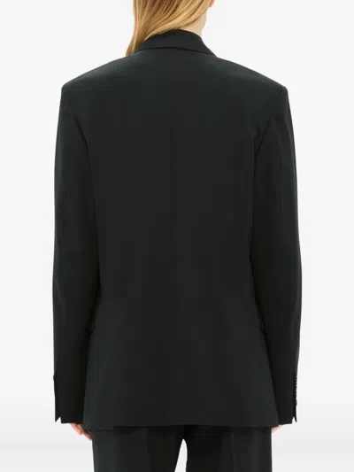 Msgm Rabbit-print Single-breasted Blazer In Black