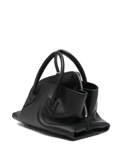 Attico Mini Bag With Structured Shape And Handles In Black