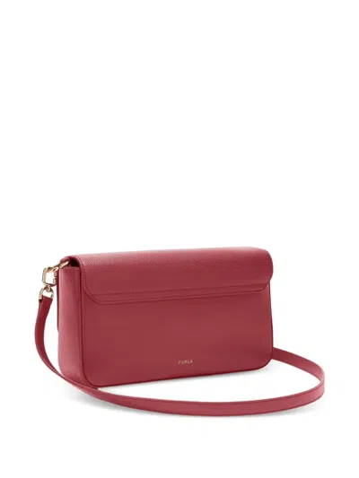 Furla Iride S Cherry Leather Shoulder Bag In Red