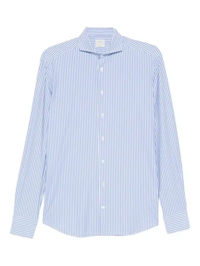 Traiano Milano Striped Shirt In Blue