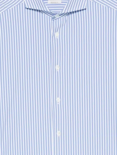 Traiano Milano Striped Shirt In Blue