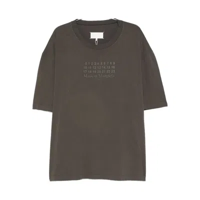 Maison Margiela Numeric-logo T-shirt In Green