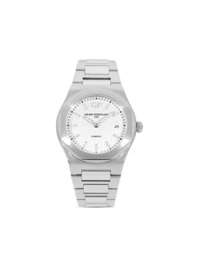 Pre-owned Girard-perregaux Laureato 38mm In Silver