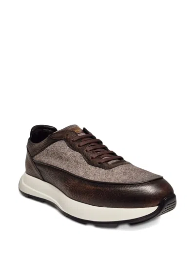 Barrett Panelled Sneakers In Brown