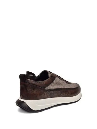 Barrett Panelled Sneakers In Brown