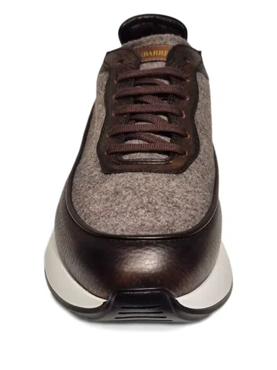 Barrett Panelled Sneakers In Brown