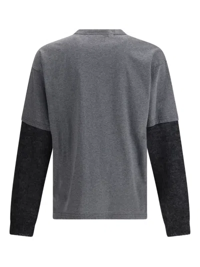 Magliano Double-sleeved Cotton Trauma T-shirt In Gray