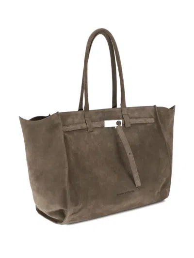 Benedetta Bruzziches Brown Calf Leather Bos Taurus Shoulder Bag In Brown