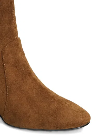 Bibi Lou 60mm Aster Pointed Block Heel Boots In Brown