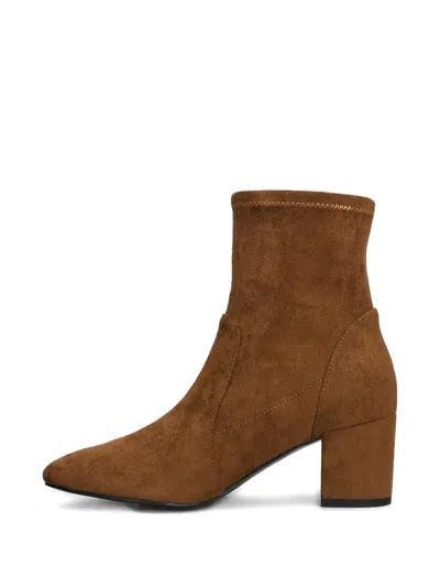 Bibi Lou 60mm Aster Pointed Block Heel Boots In Brown
