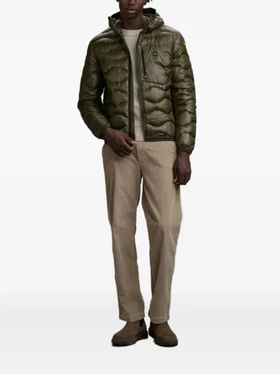 Blauer Wave Wave Padded Feather In Green