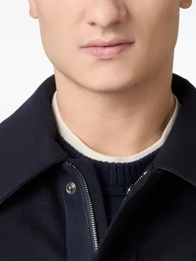 Tod's Technical Virgin Wool Coat In Black