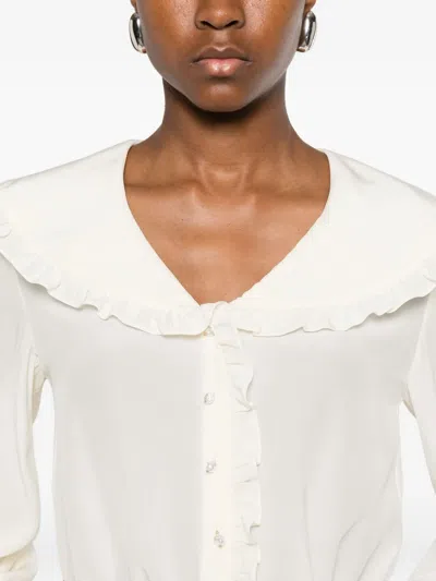 Chloé Ruffled-collar Blouse In Neutral