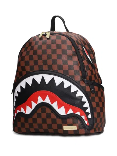 Sprayground Shark-face Backpack In Brown