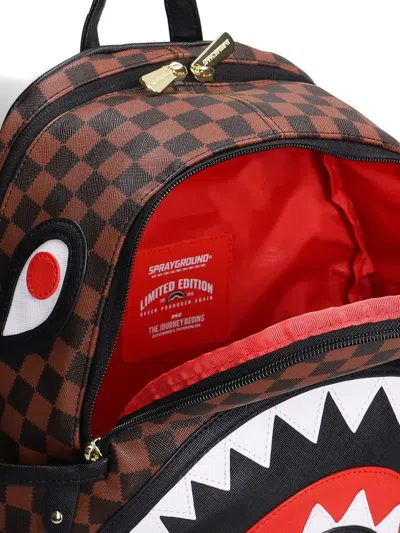 Sprayground Shark-face Backpack In Brown