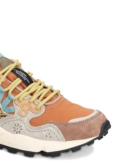 Flower Mountain Yamano 3 Panelled Sneakers In Brown