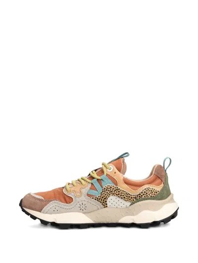 Flower Mountain Yamano 3 Panelled Sneakers In Brown