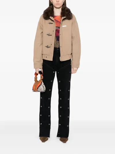 ORTEGA 人造皮草领夹克