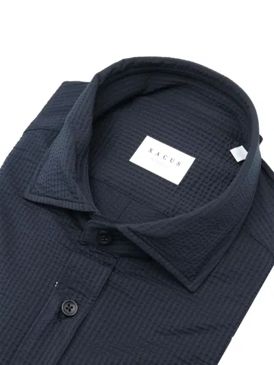 Xacus Button-down Shirt In Blue