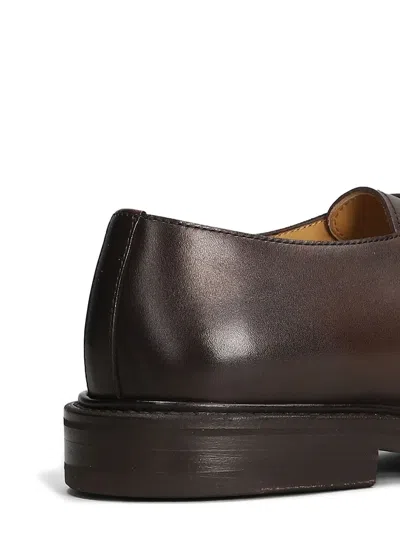 Henderson Baracco Buckle-strap Leather Monk Shoes In Brown