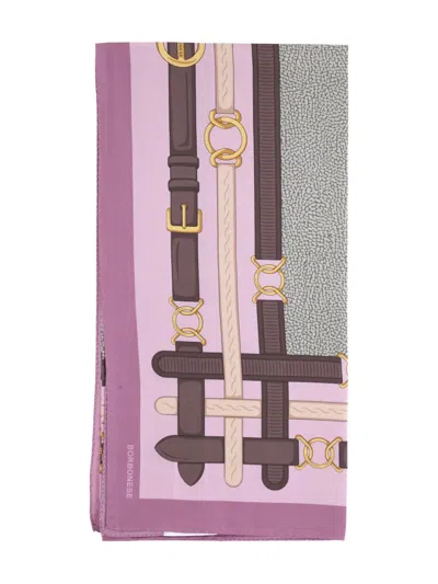 小熊印花腰带扣环围巾