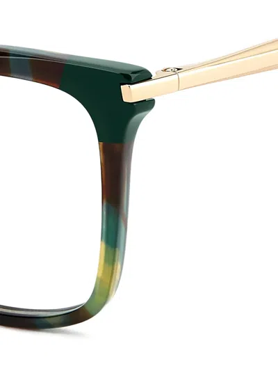 Carolina Herrera Square-frame Patterned Glasses In Green
