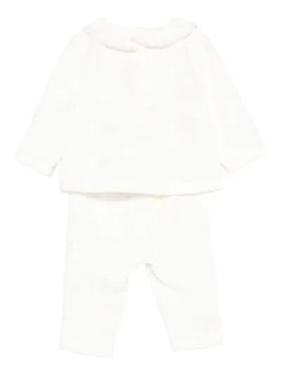 Patachou Ruffled-details Trousers (set Of Two) In White