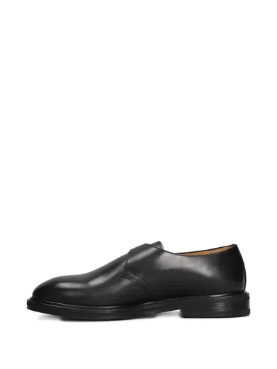 Henderson Baracco Buckle-strap Leather Monk Shoes In Black