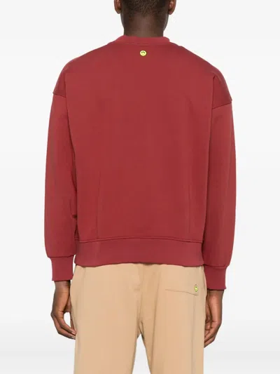 Barrow Unisex Crew Neck Long Sleeve Sweatshirt In Red