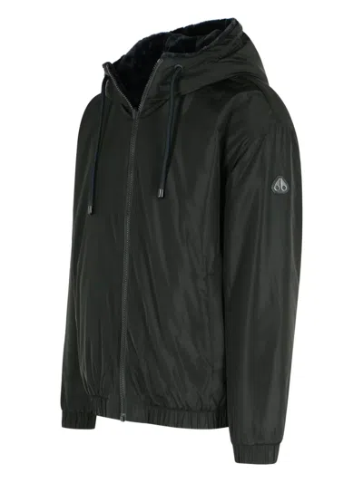 Moose Knuckles Border Bunny Reversible Polyester Sweatshirt In Black