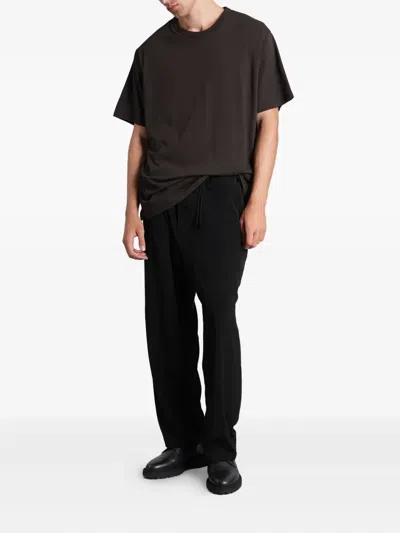 Yohji Yamamoto Round Neck T-shirt In Gray