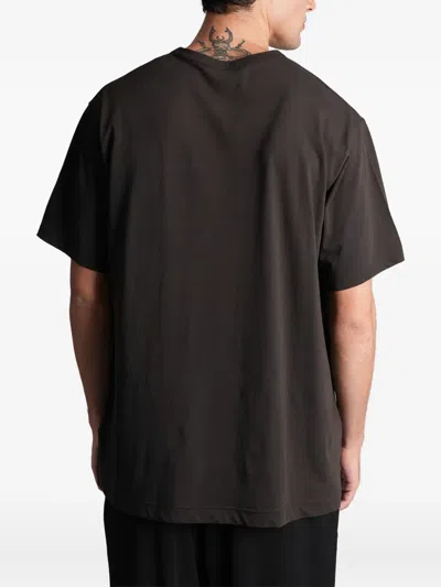 Yohji Yamamoto Round Neck T-shirt In Gray